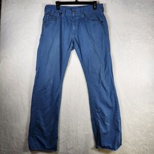 True Religion‎ Mens Blue Pants Size 33 Distressed Denim Jeans